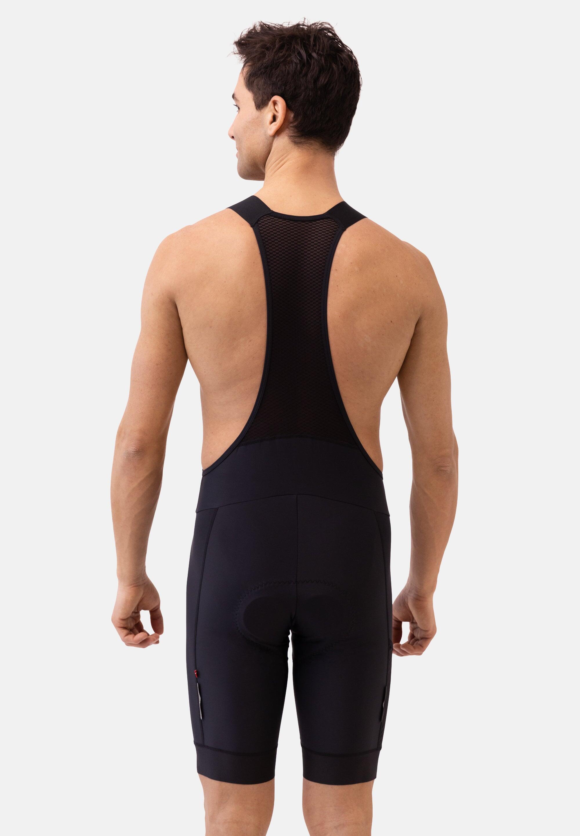 Heren fietsbroek met bretels 3D padding sneldrogend 4/5