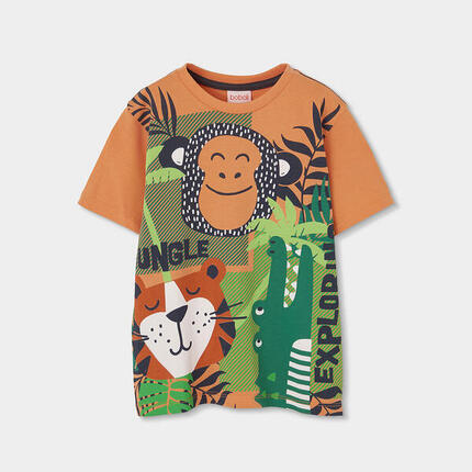 Camisetas de verano de tenis kids niño boboli naranja