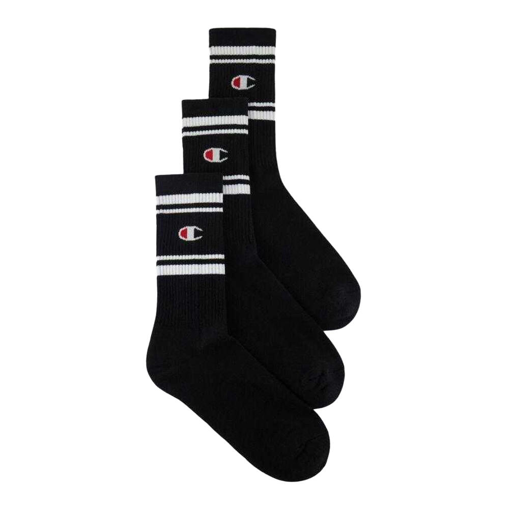 Unisex Adult Crew Socks (Pack of 3) (Black)