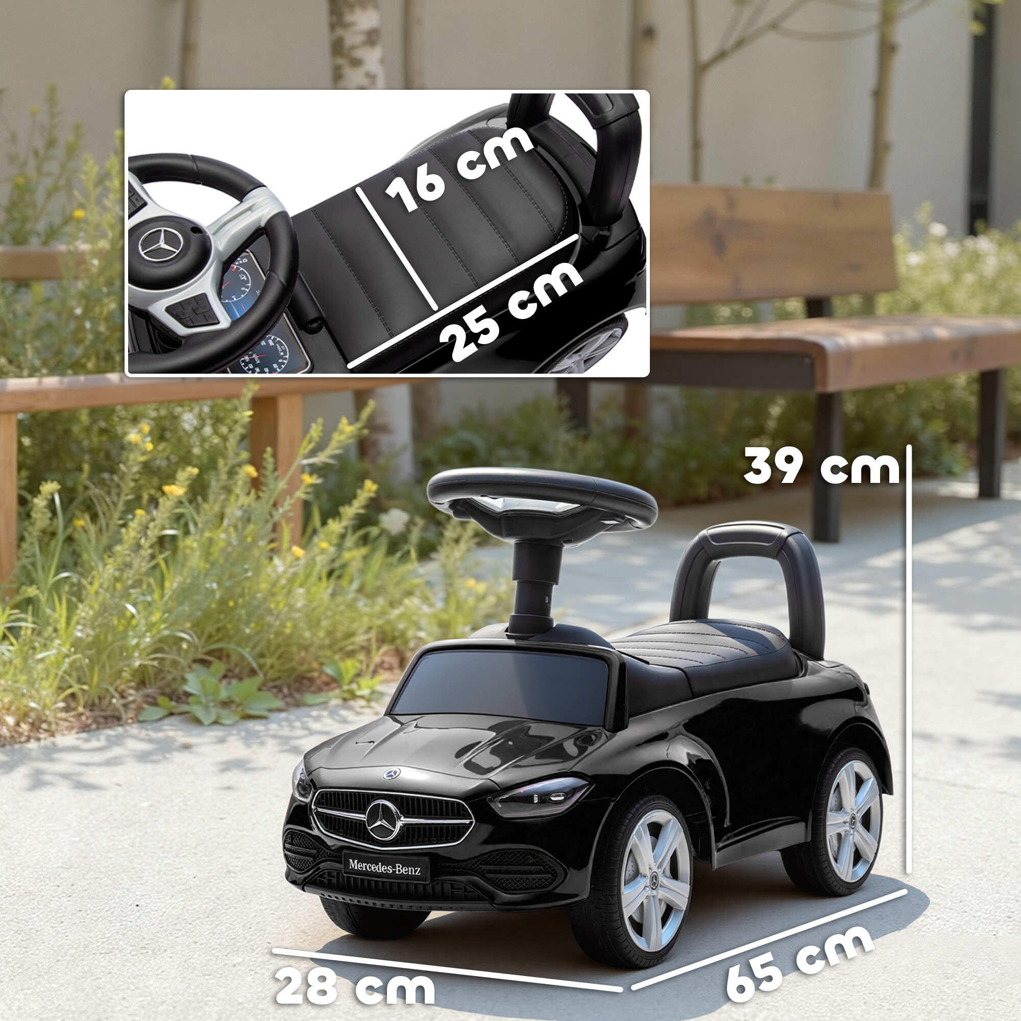 Coche Correpasillos AIYAPLAY 65x28x39 cm Negro 3/5