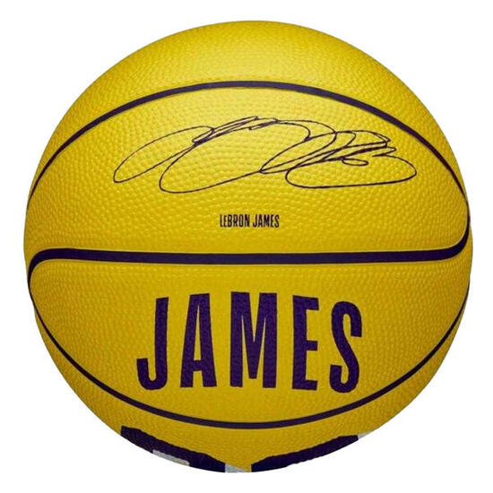 Ballon De Basket Motif/style NBA LEBRON JAMES (Jaune) Taille 3
