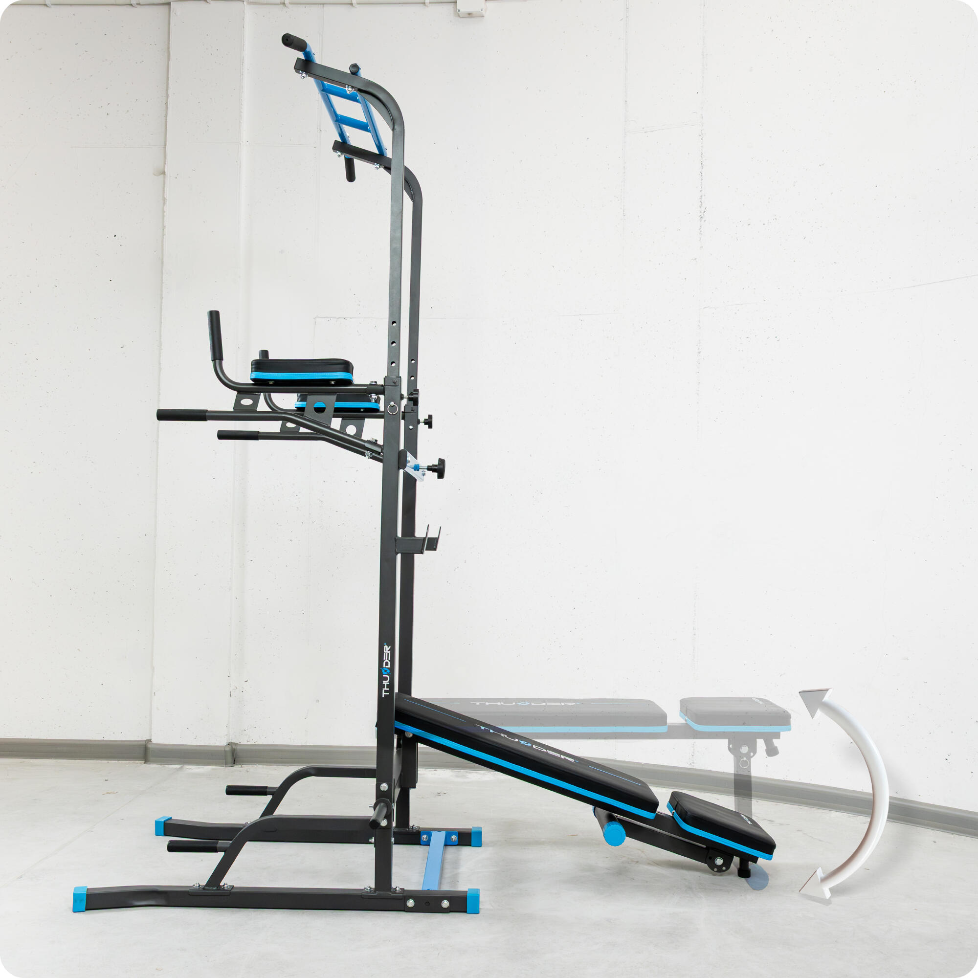 Barre d’entraînement avec banc et barre de traction réglable Thunder GRIP 5/7