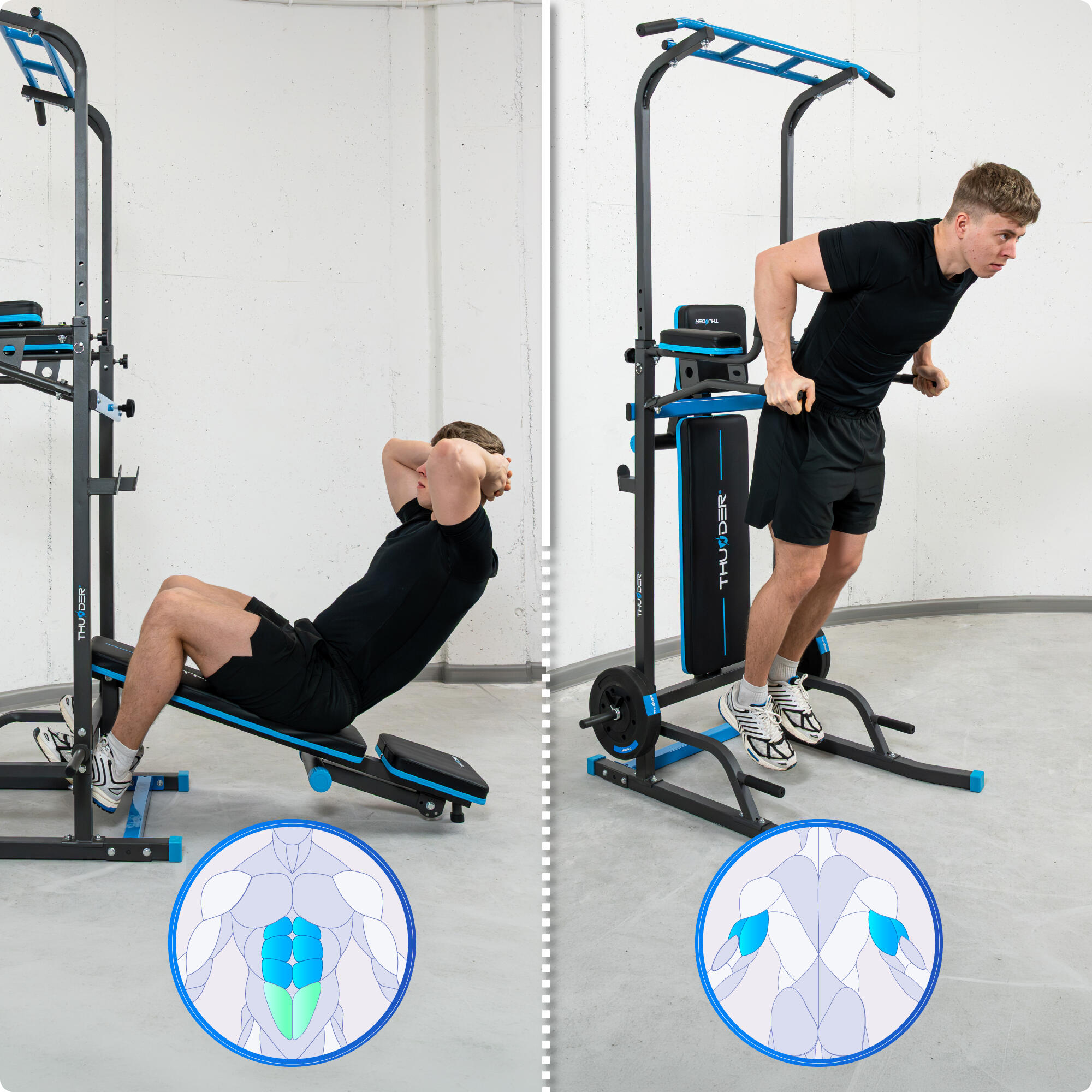Barre d’entraînement avec banc et barre de traction réglable Thunder GRIP 7/7