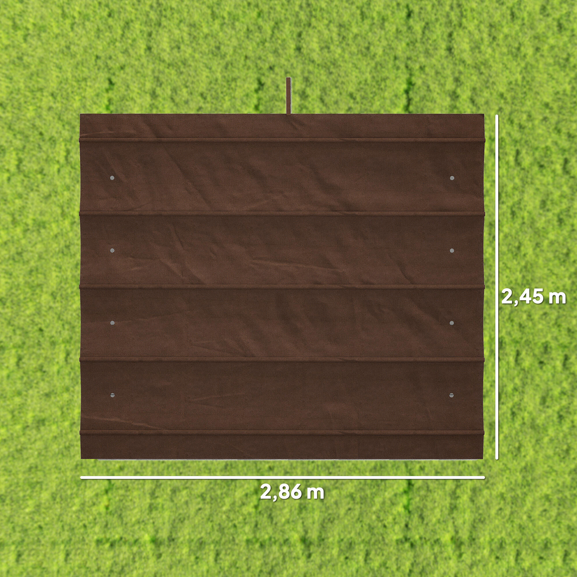 Techo de Pérgola Outsunny 286x245x16 cm Café 3/5