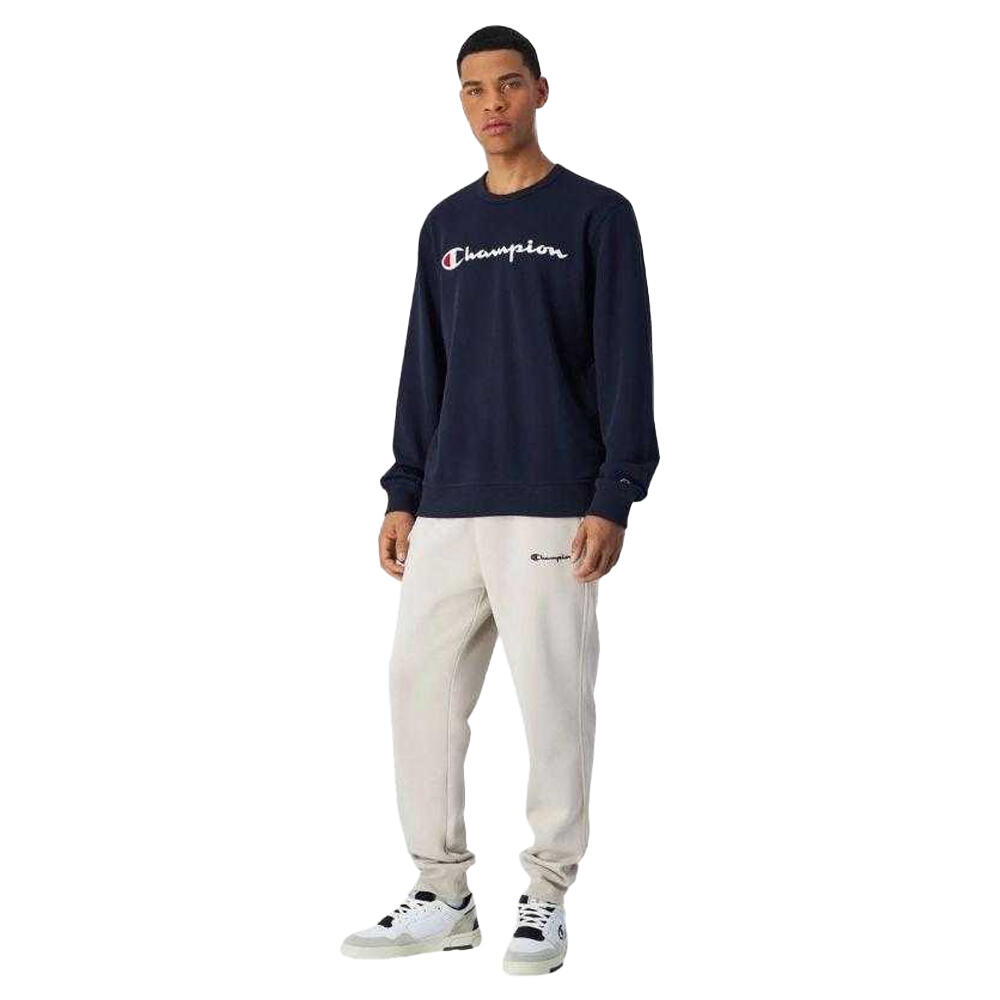 Felpa Uomo Champion Blu Navy 3/4