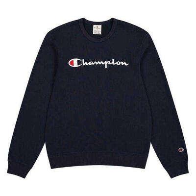 Heren sweatshirt met ronde hals (zwart)