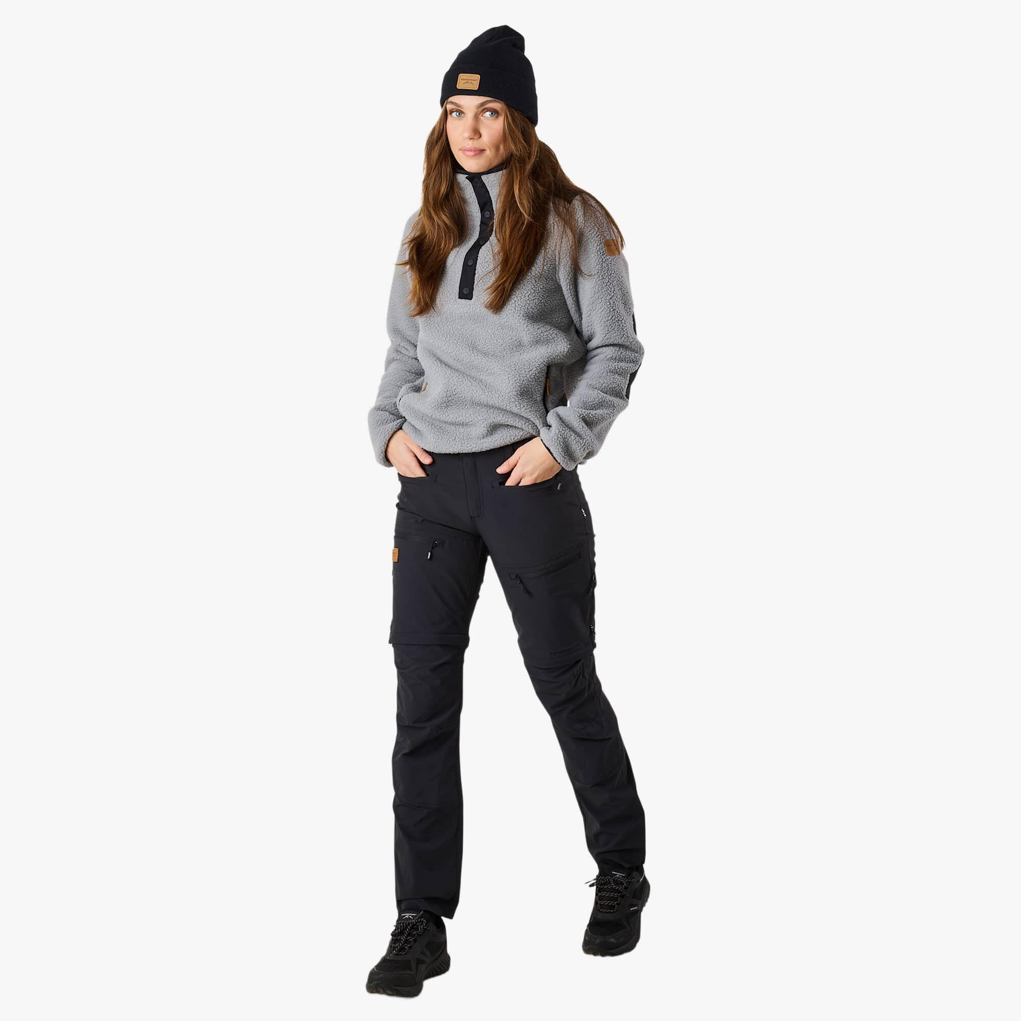 Women hiking outdoor pants wind resistant breathable Lofoten Stretch Zip-Off 3/7