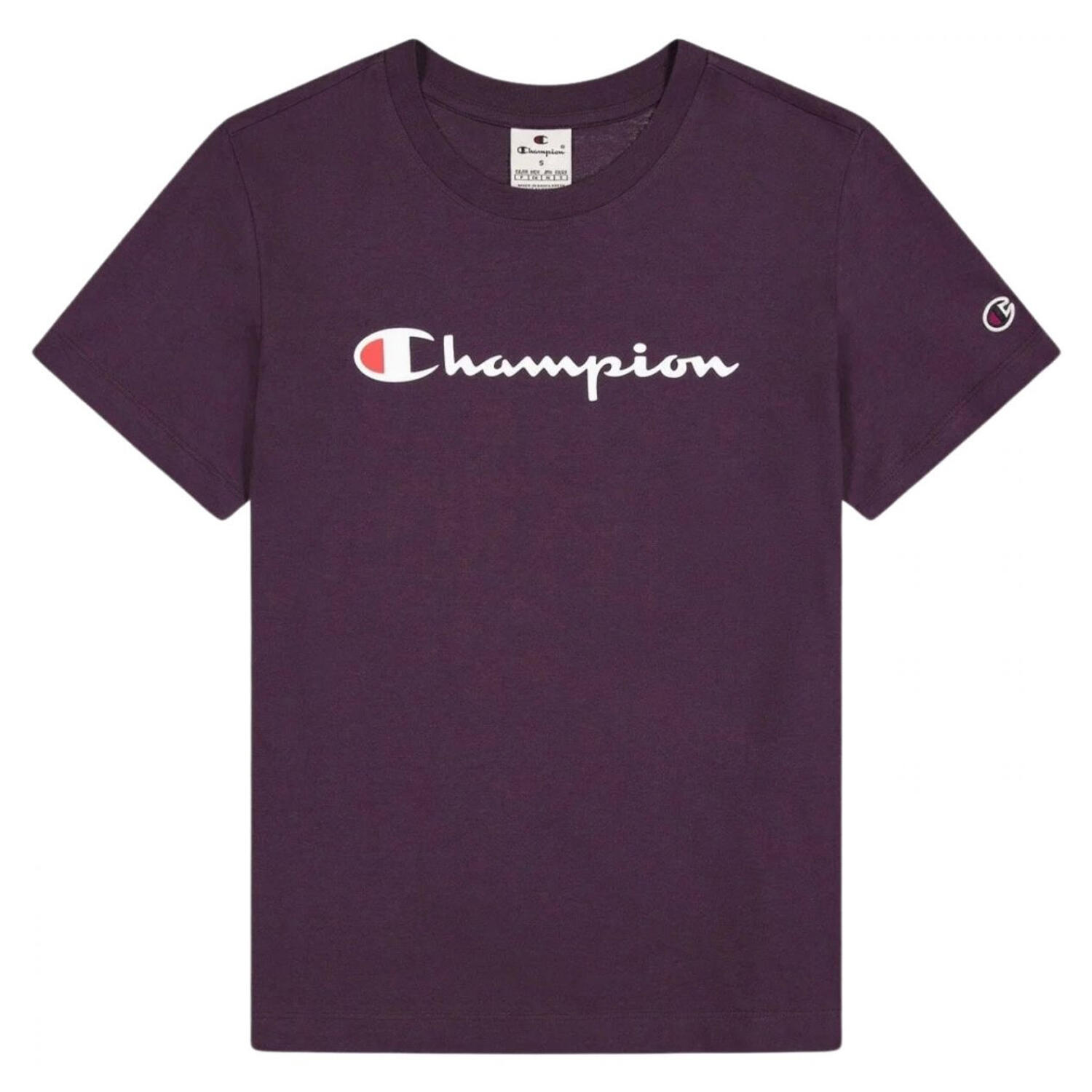 Dames gebrandmerkt mouw Tshirt (Paars) 2/4