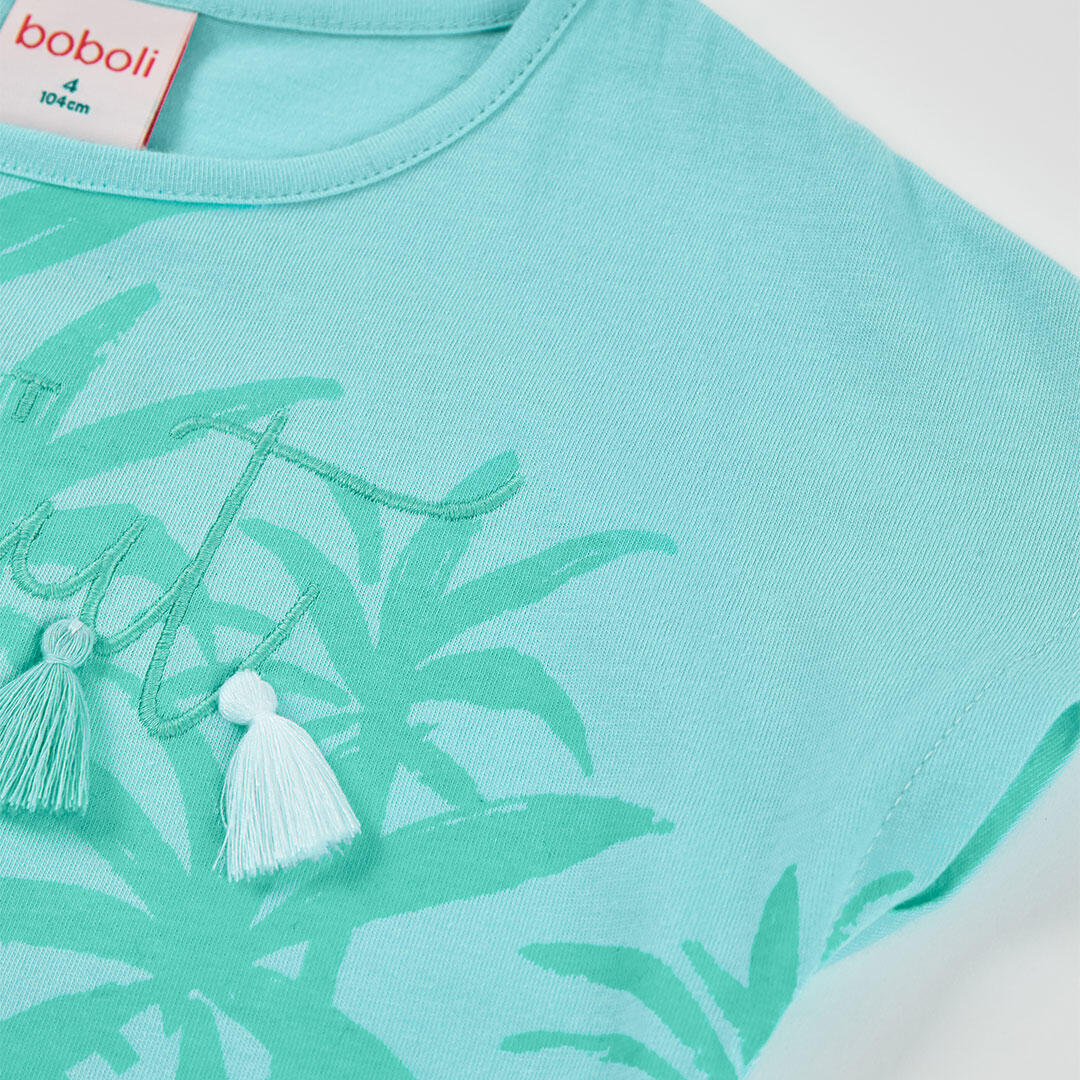 Vestidos de verano de tenis kids niña boboli azul 3/4