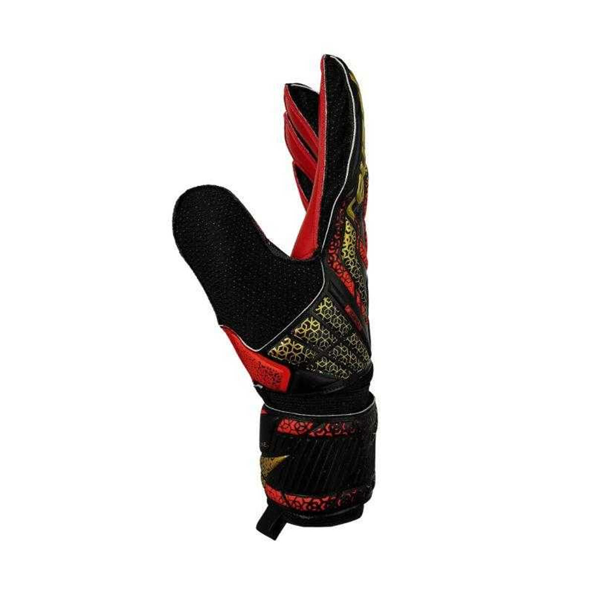 Guantes de Portero Attrakt Solid para Adultos Unisex Negro, Rojo 3/5