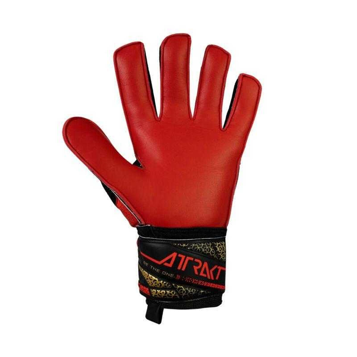 Guantes de Portero Attrakt Solid para Adultos Unisex Negro, Rojo 2/5