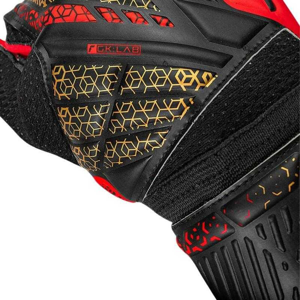 Guantes de Portero Attrakt Solid para Adultos Unisex Negro, Rojo 4/5