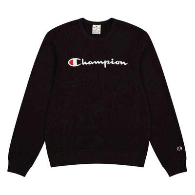 Heren sweatshirt met ronde hals (zwart)