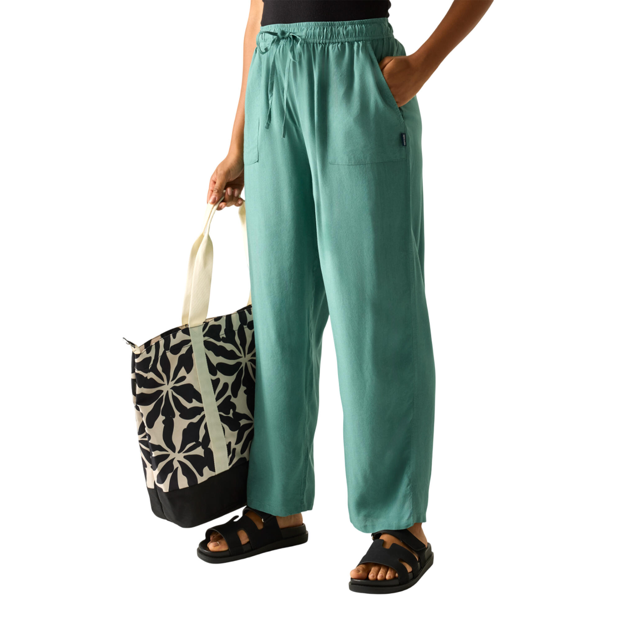 Pantalon Motif/style Uni ELBRIE Femme (Pastel Turquoise) 4/5