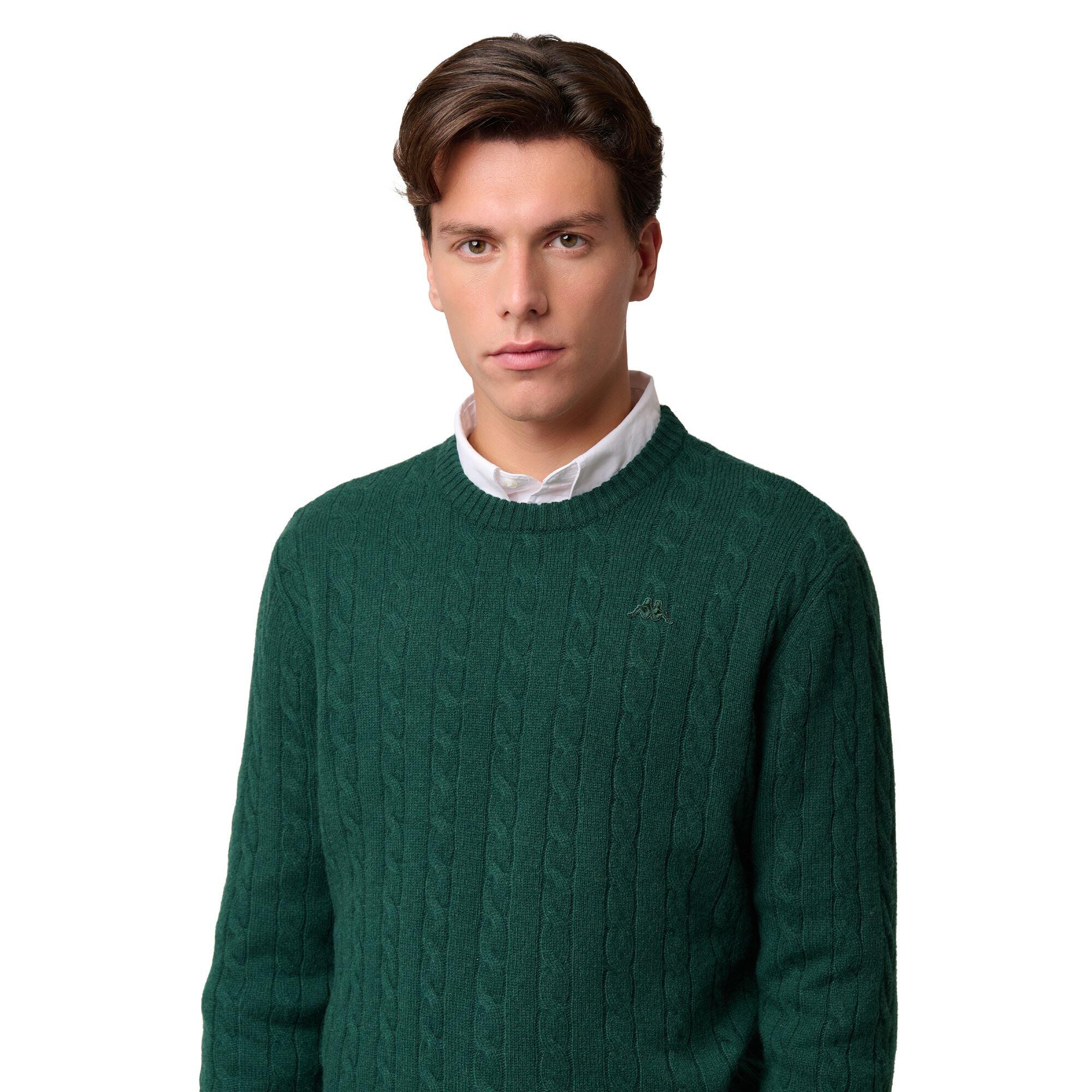 Maglione da uomo in lana verde da lifestyle 6/6