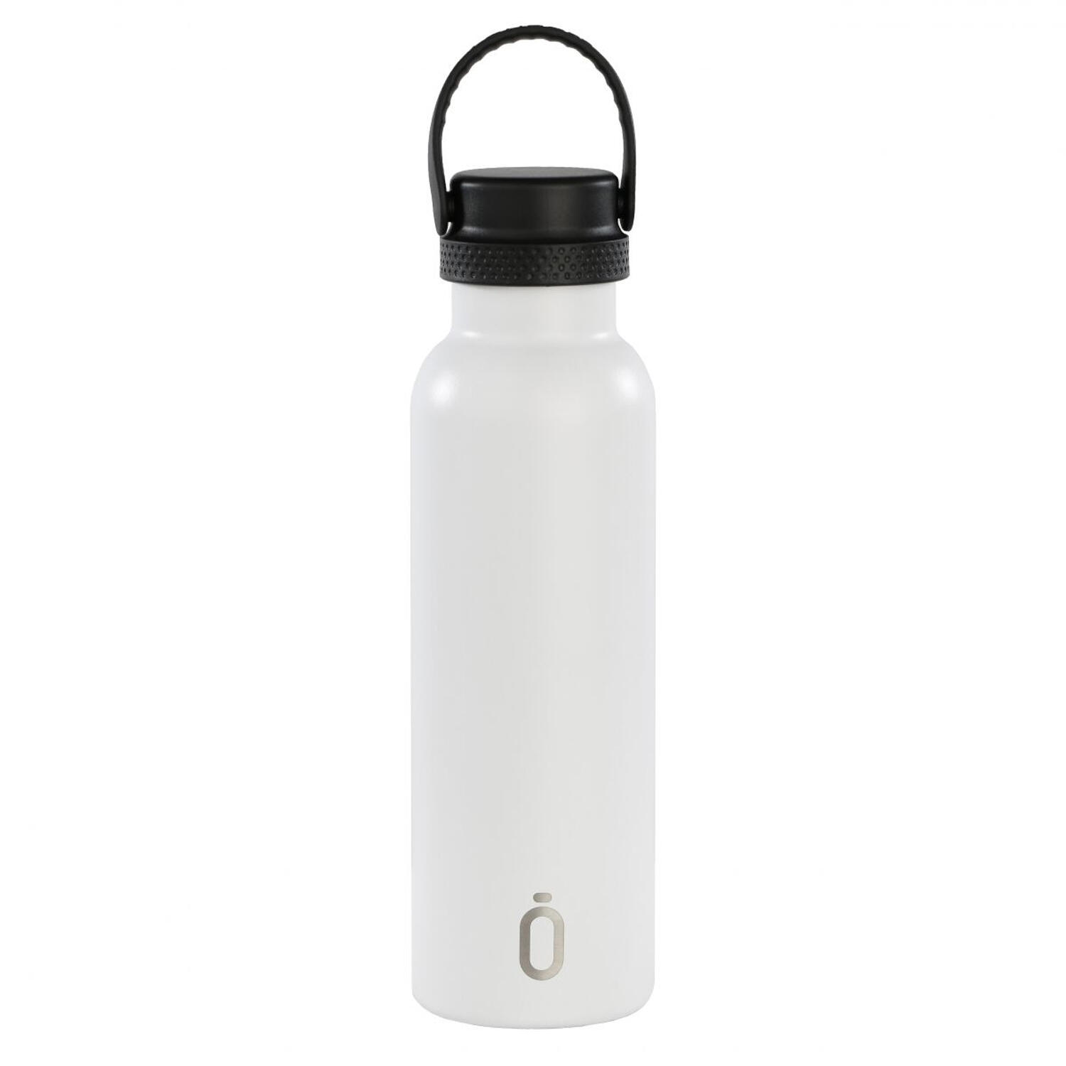 Isolierte Wasserflasche Damen und Herren Weiß 3/4