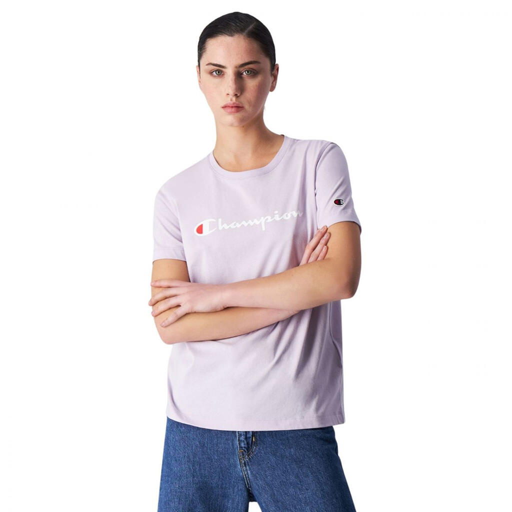 Womens/Ladies Branded Sleeve TShirt (Violet)