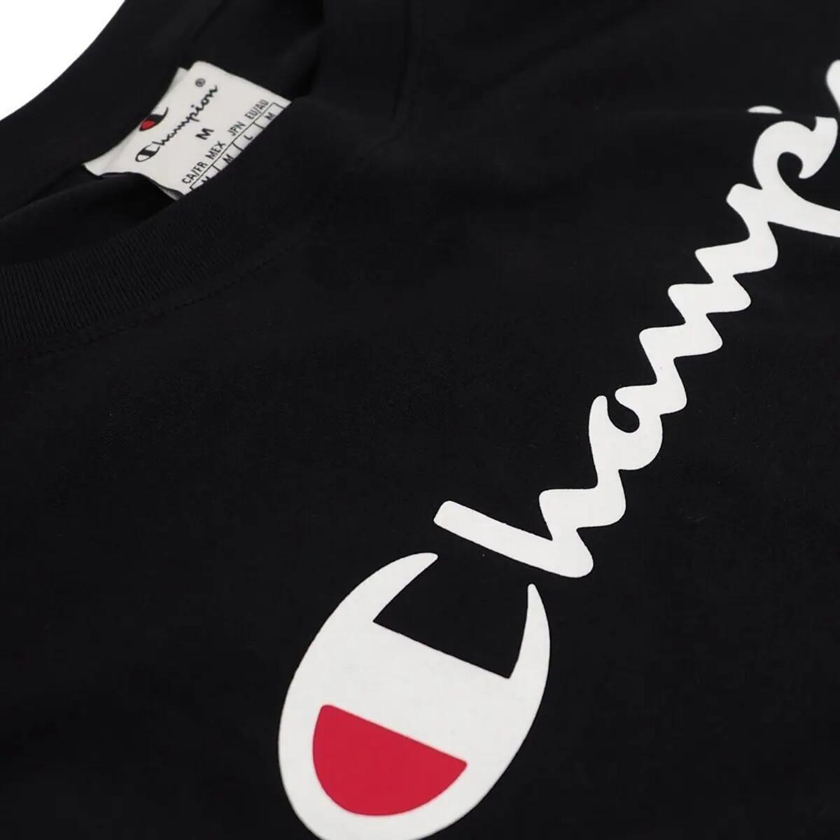 Mens Crew Neck LongSleeved TShirt (Black) 3/3