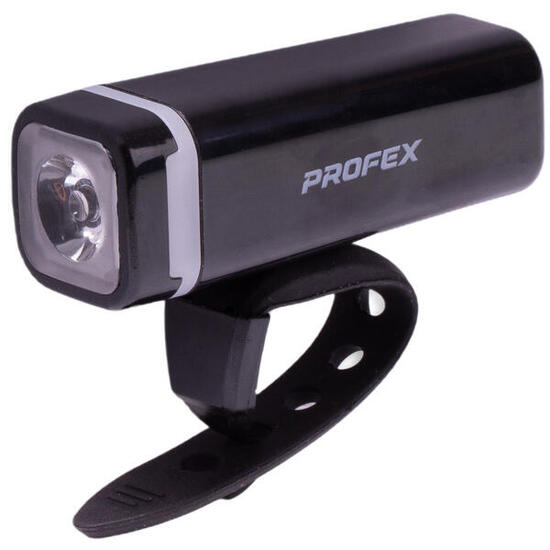 Lampka rowerowa przednia 1 WAT LED Profex SQUARE na baterię, wodoodporna