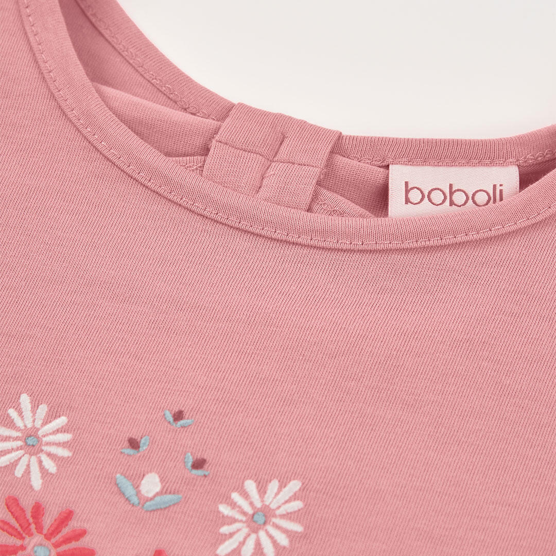 Camisetas de verano de gimnasia kids niña boboli salmón 3/4