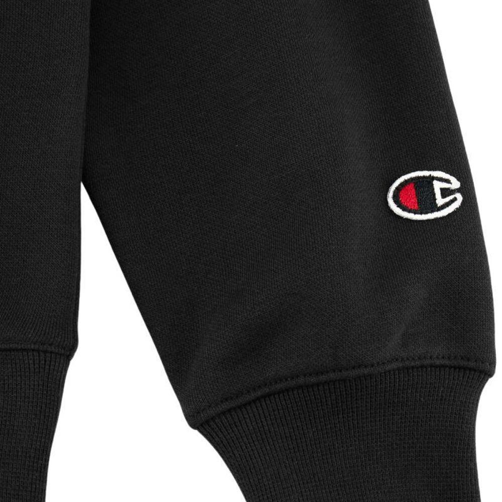 Felpa Con Cappuccio Logo Sul Petto Donna Champion Nero 4/5