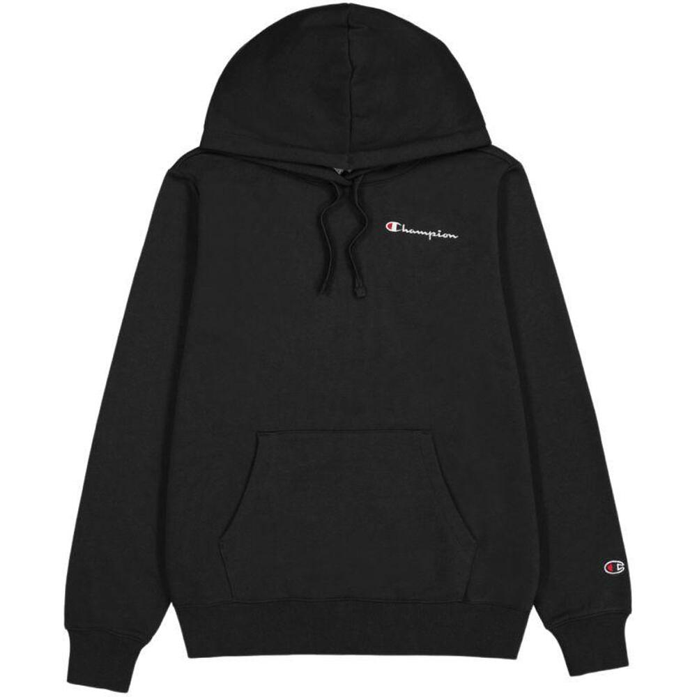 Felpa Con Cappuccio Logo Sul Petto Donna Champion Nero 2/5