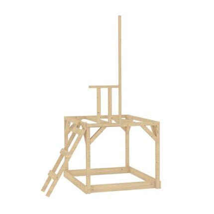 Balkonplattform auf Stelzen für modulares Spielsystem braun FSC®