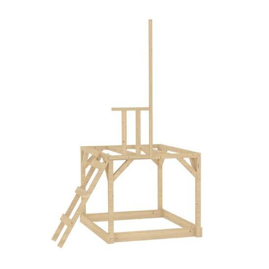 Balkonplattform auf Stelzen für modulares Spielsystem braun FSC®