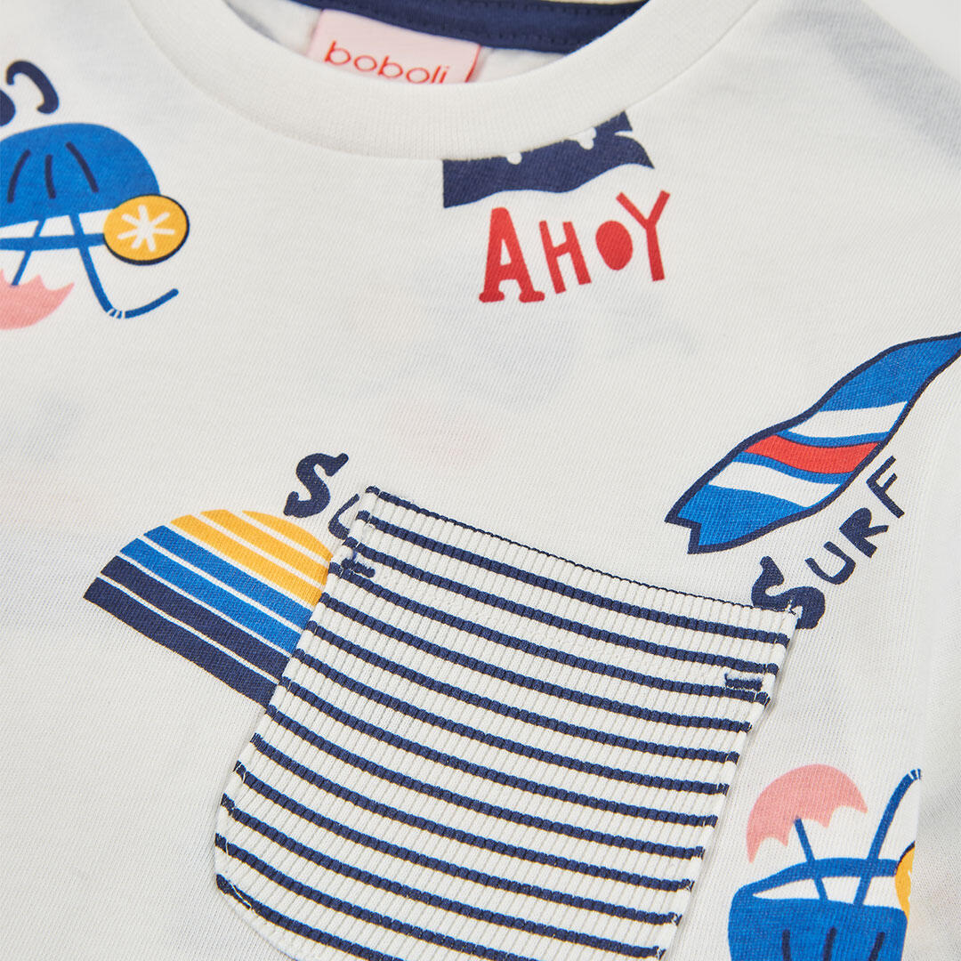 Camisetas de verano de gimnasia kids niño boboli multicolor 3/4