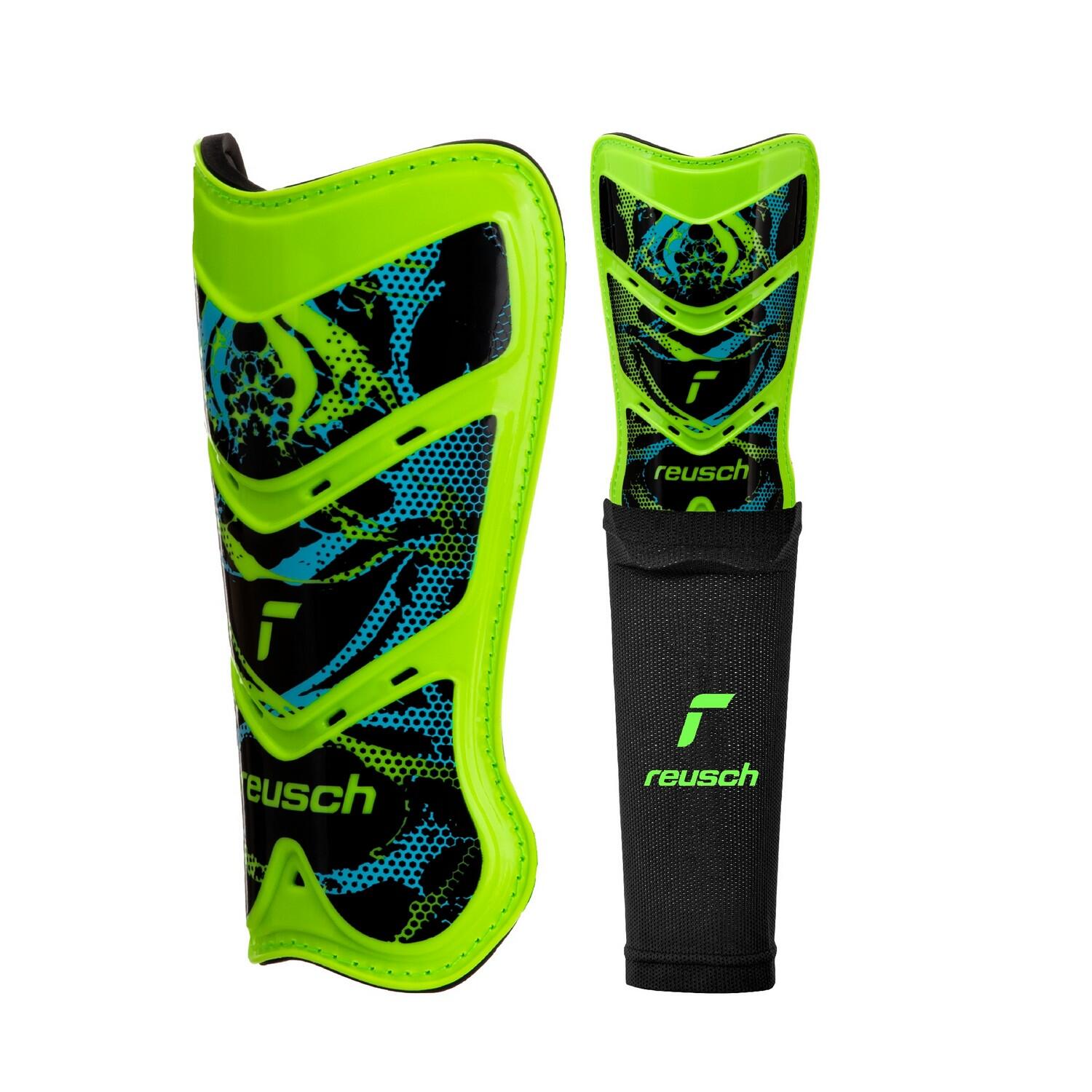 Protectores para Tíbia Attrakt Supreme Fútbol para Adultos Unisex Negro, Verde 2/3