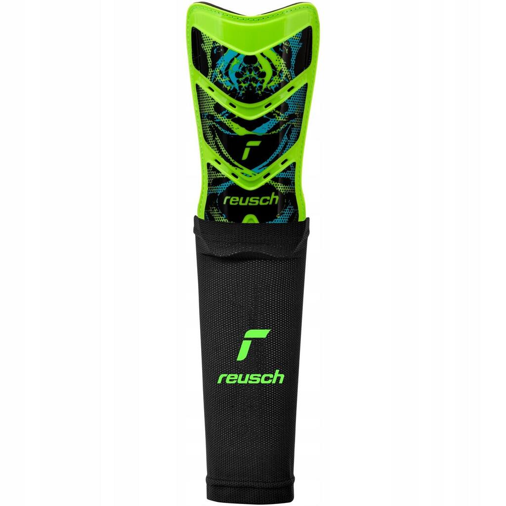 Unisex Adult Attrakt Supreme Football Shin Guards (Black/Green) One Size