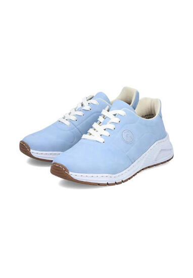 Rieker Damen Sneaker Low Halbschuhe Schuhe M4903- 12 Blau extra Weit