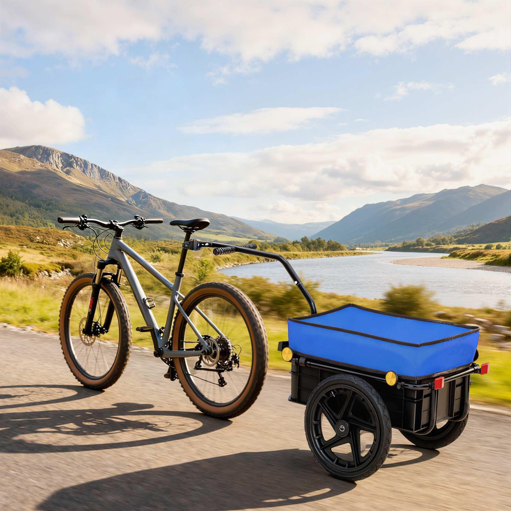 Reboque para Bicicleta HOMCOM Azul 2/5