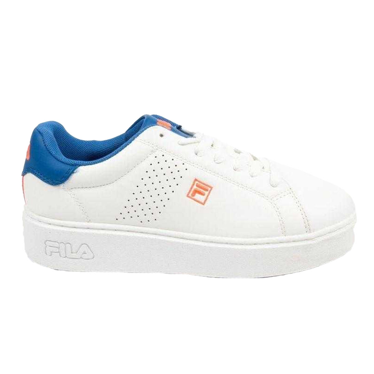 Baskets CROSSCOURT Enfant (Blanc / Bleu) 4/5