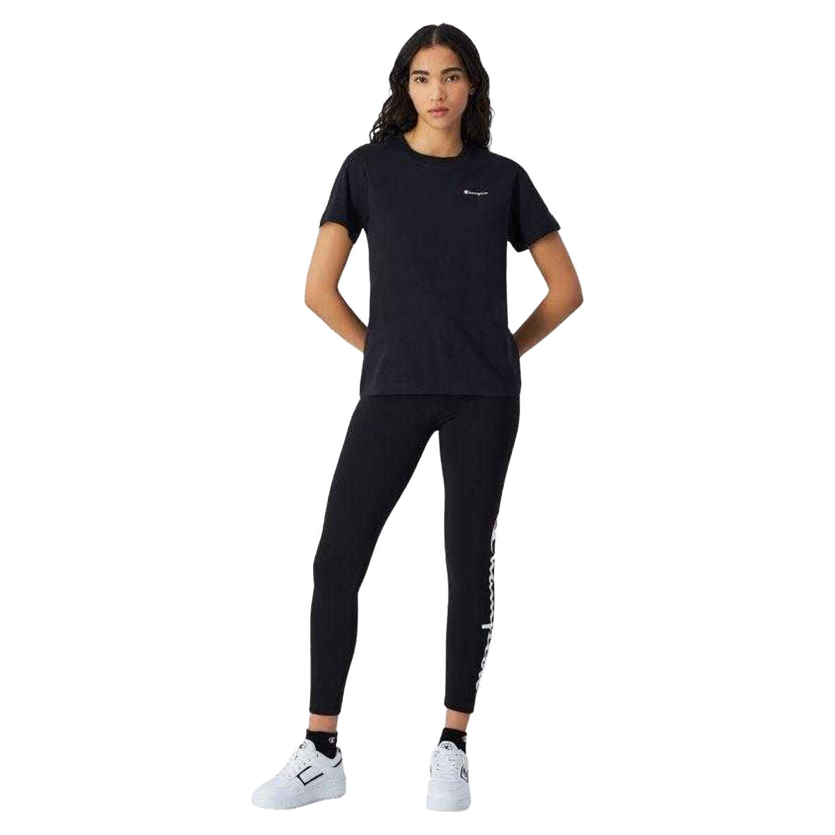Maglietta Logo Donna Champion Nero 4/4