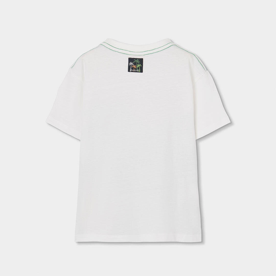 Camisetas de verano de senderismo kids niño boboli blanco 2/4