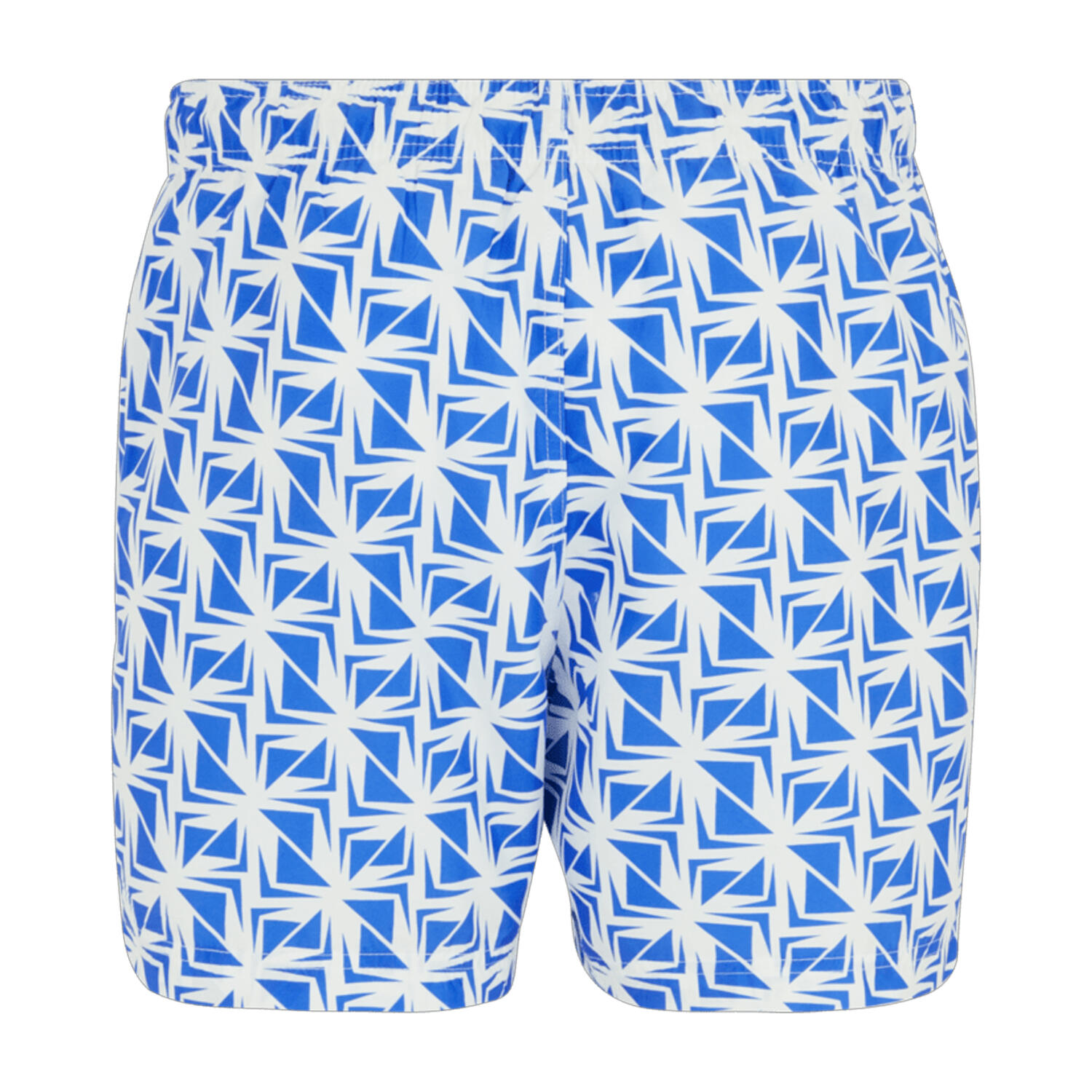 Short De Bain Motif/style Géométrique LORAS Homme (Blanc / Bleu Vif) 2/4