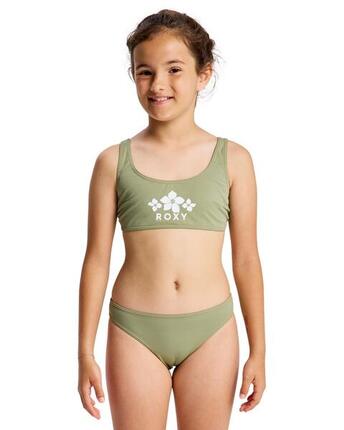 Zweiteiliges Bralette-Bikini-Set SOLID ACTIVE Grün Mädchen 6-16
