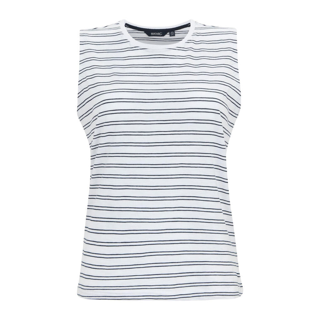 Womens/Ladies Fariene Vest Top (White/Navy)