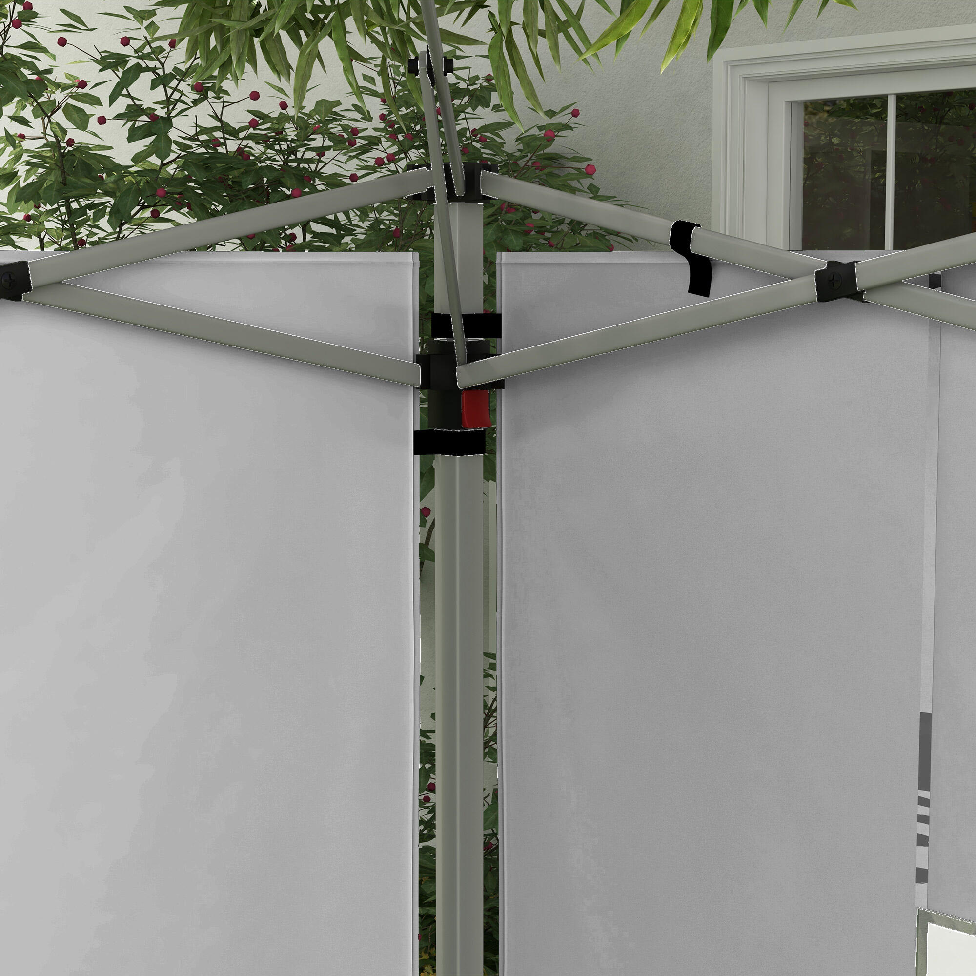 Paredes Laterales Carpa Outsunny 295x195 cm Gris Claro 4/5