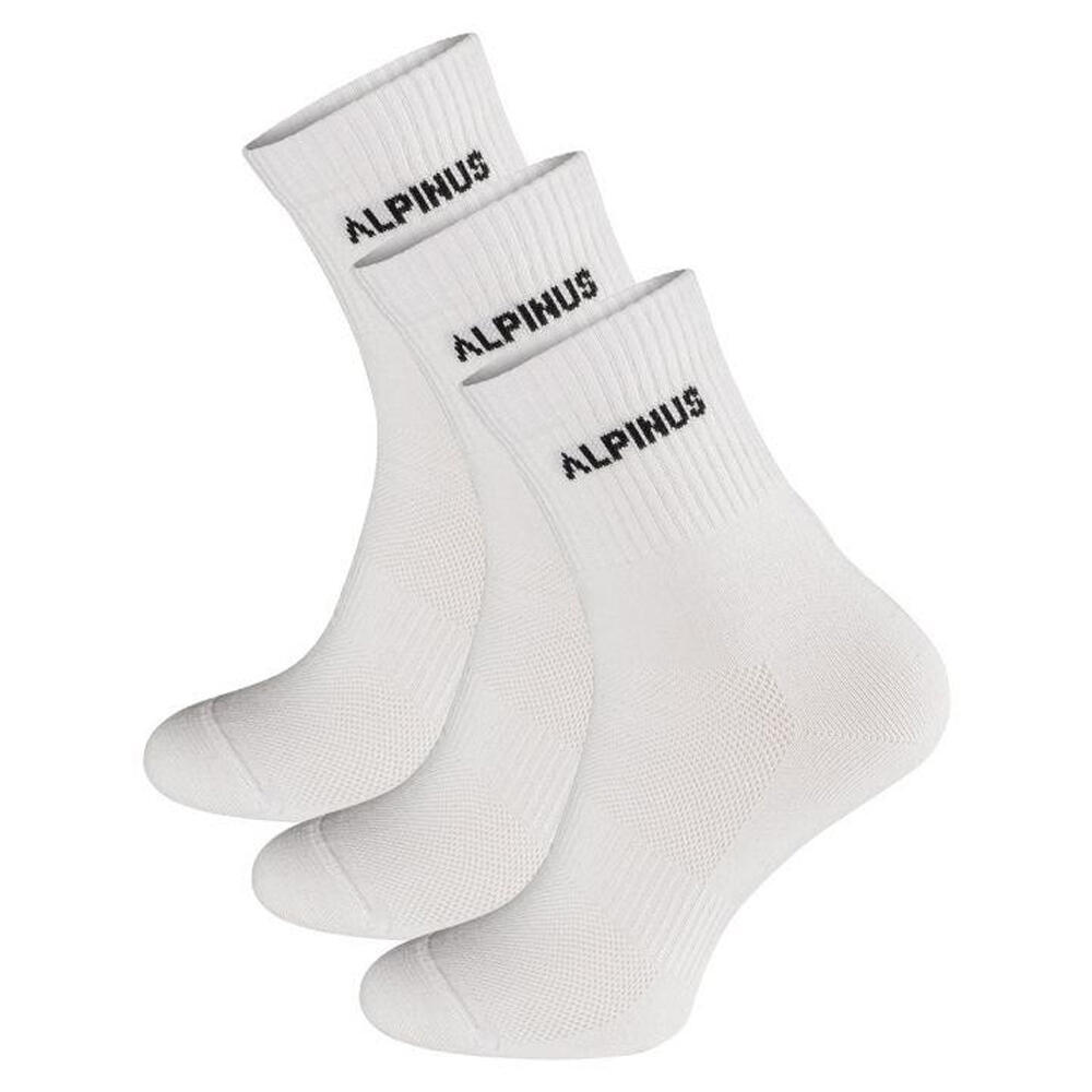 Unisex Adult Alpamayo Socks (Pack of 3) (White)