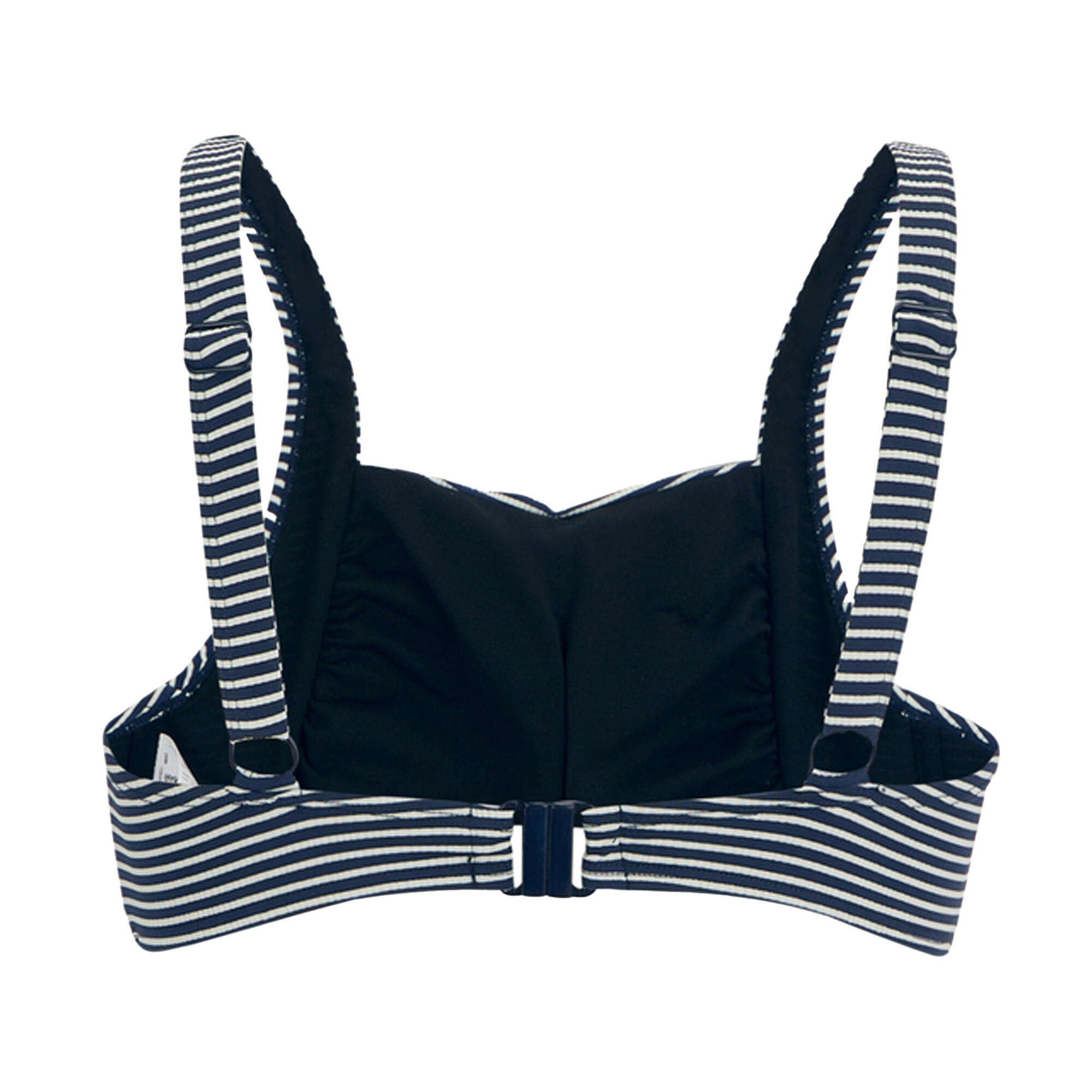 Dames Loria Gestreept Bikinitopje (Marine, Wit) 2/5