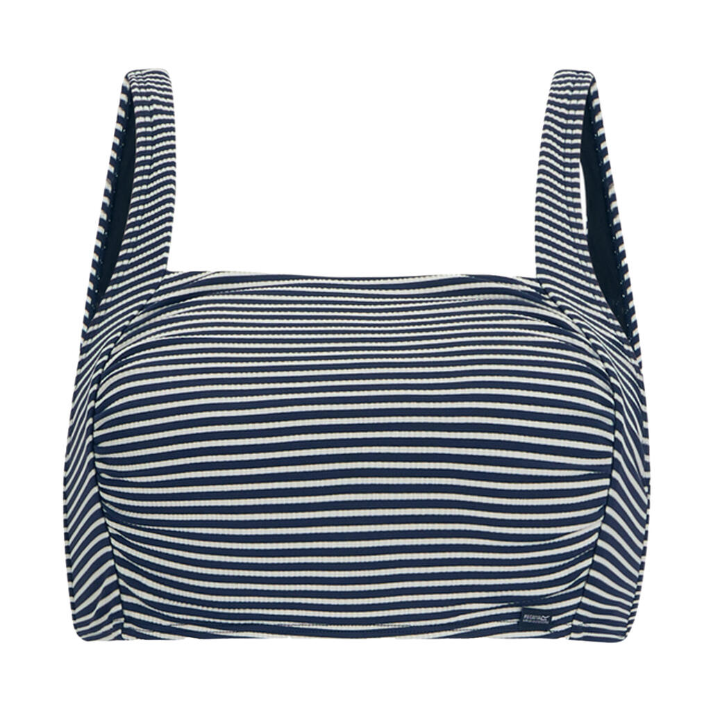 Womens/Ladies Loria Stripe Bikini Top (Navy/White)