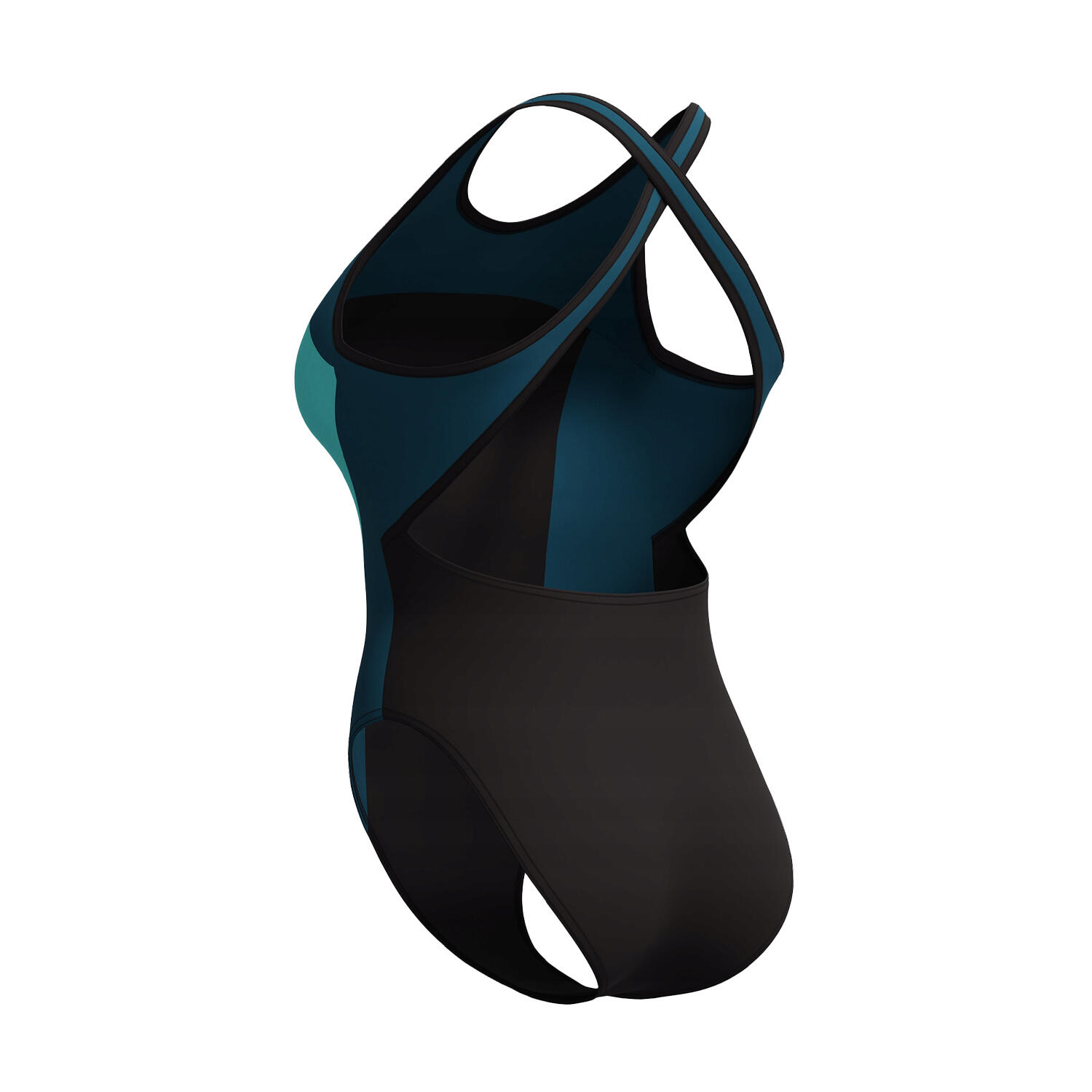 Maillot De Bain 1 Pièce SPLICE Femme (Vert) 2/4