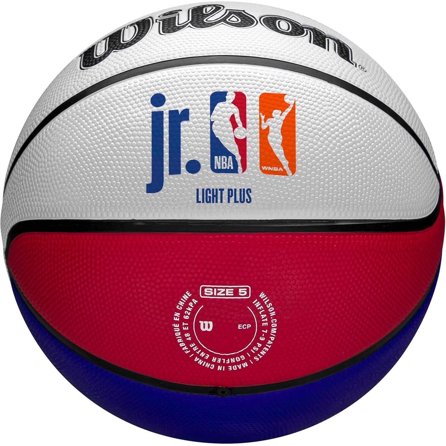 Balón de Baloncesto Jr Diseño NBA de Goma Blanco, Rojo, Azul 4/4