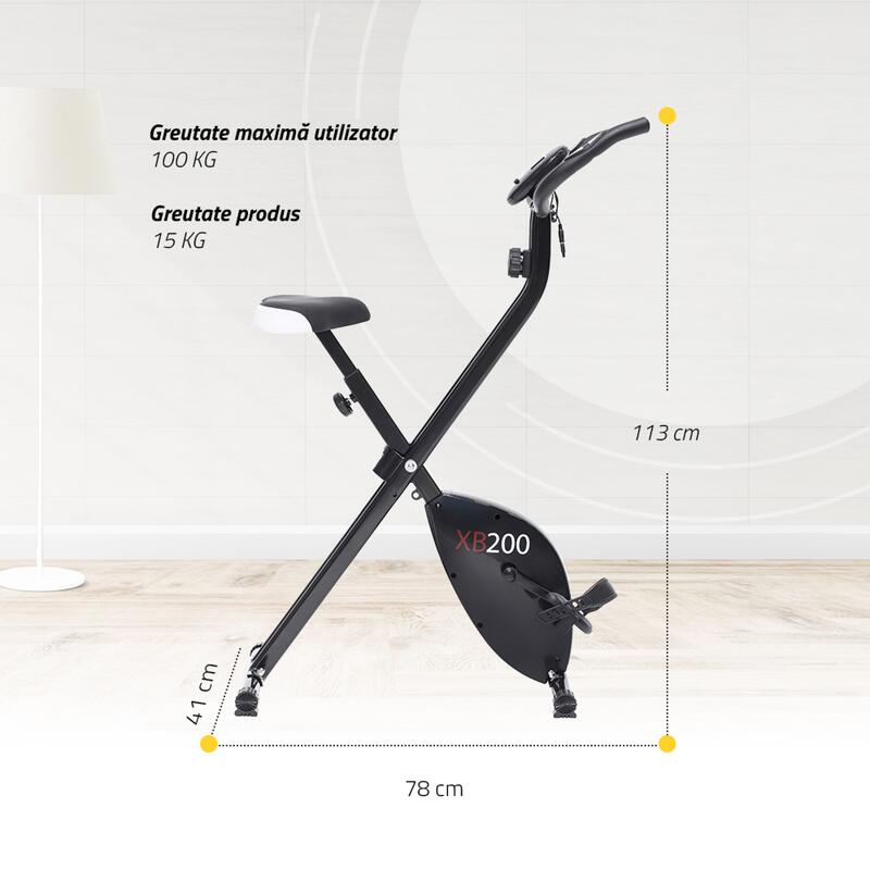 Bicicleta fitness pliabila Techfit XBIKE compact