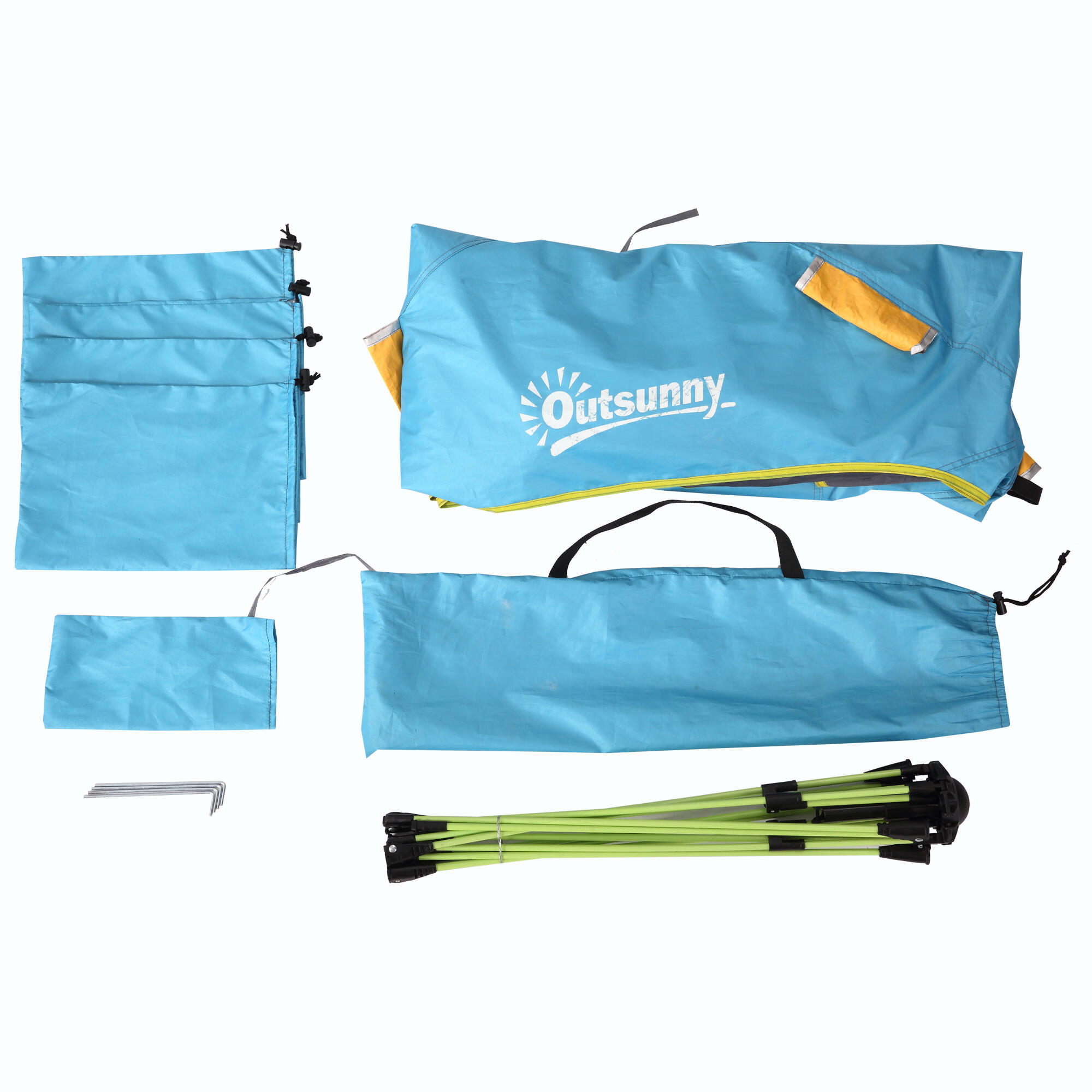 Tenda de Praia Outsunny Azul Claro 5/5