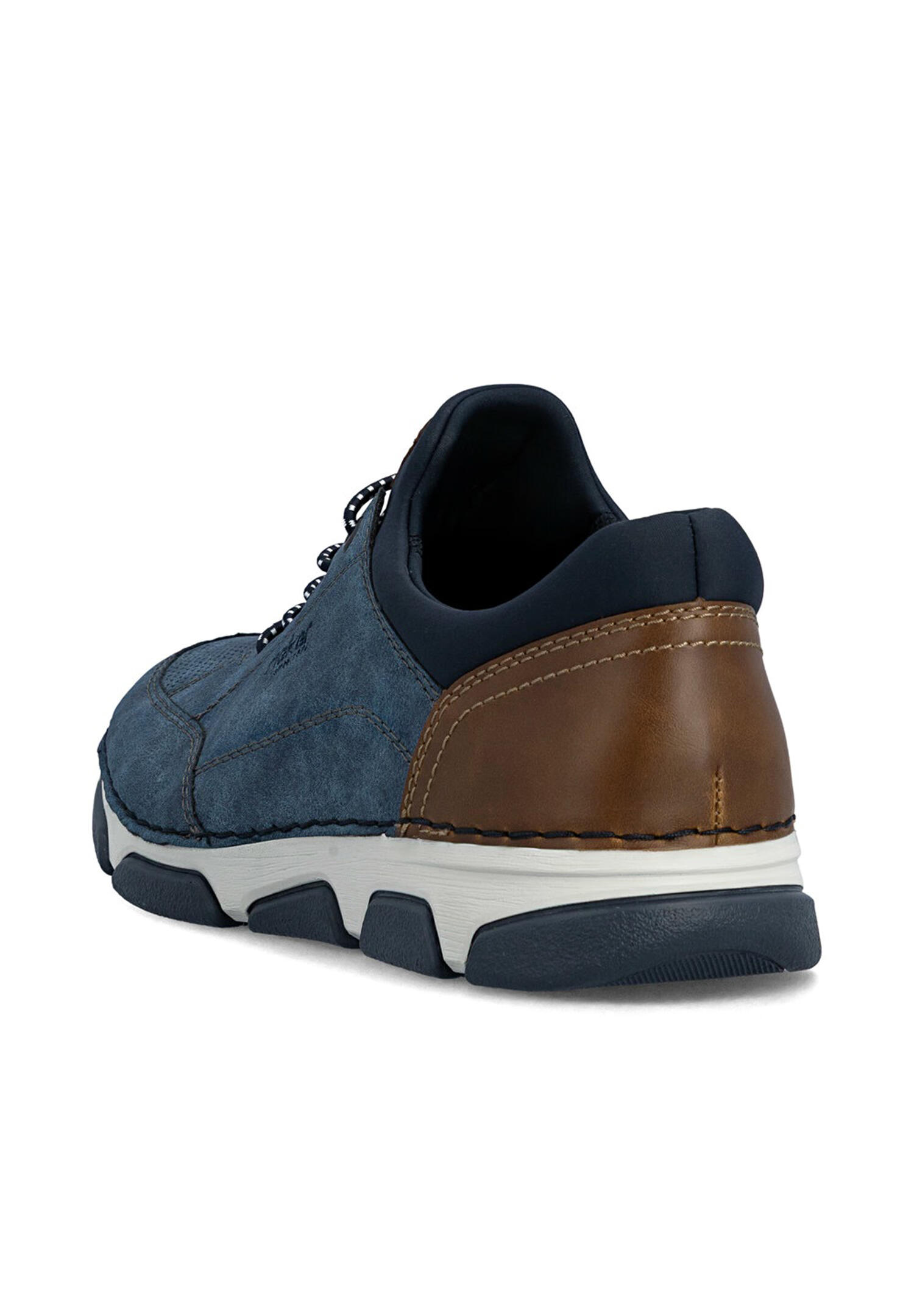 Rieker Herren Slipper  Halbschuhe Leder Komfort 15950-14 Blau 4/5