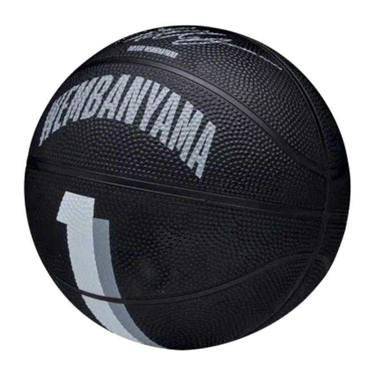 Ballon De Basket Motif/style NBA VICTOR WEMBANYAMA (Noir) Taille 3 3/4