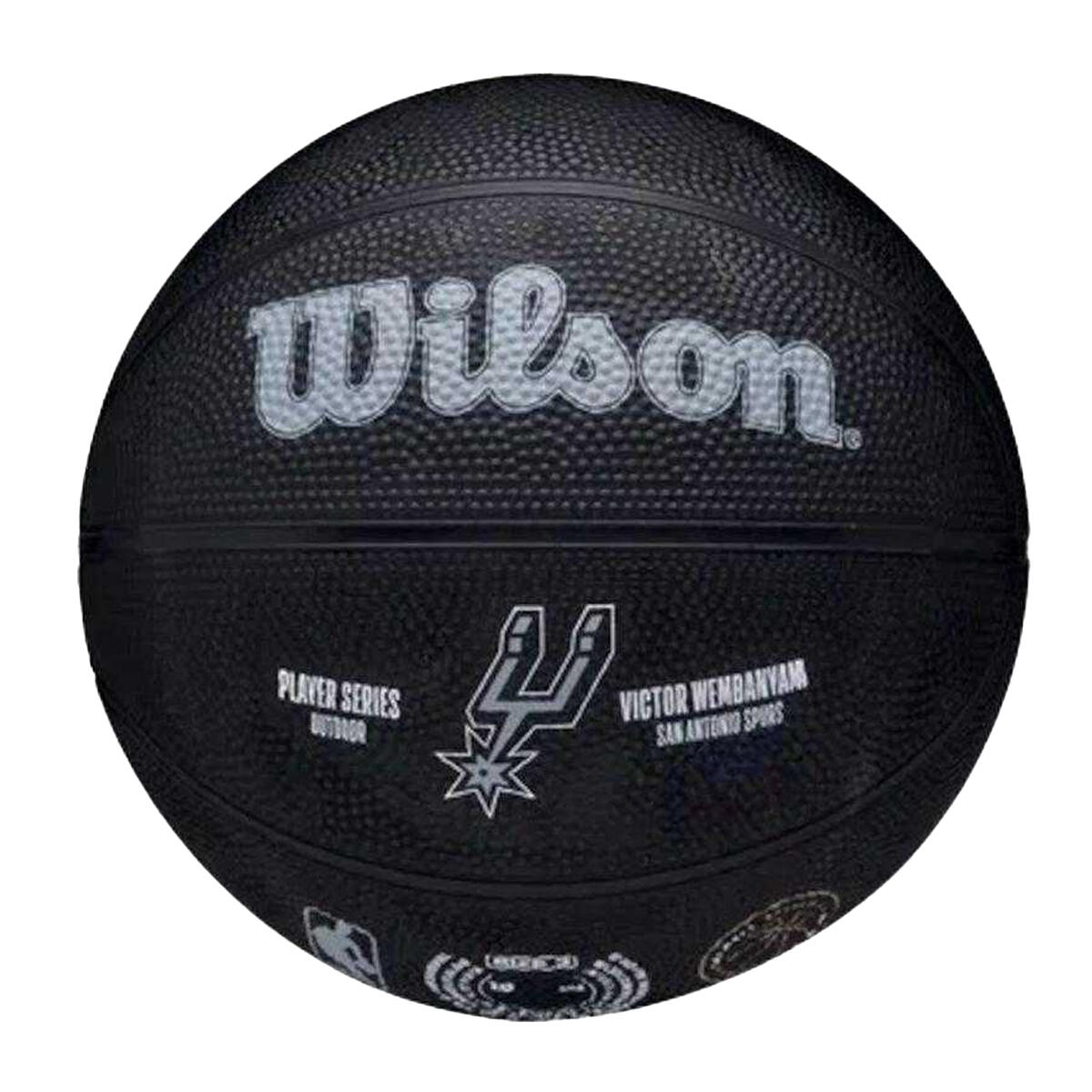 Ballon De Basket Motif/style NBA VICTOR WEMBANYAMA (Noir) Taille 3 2/4
